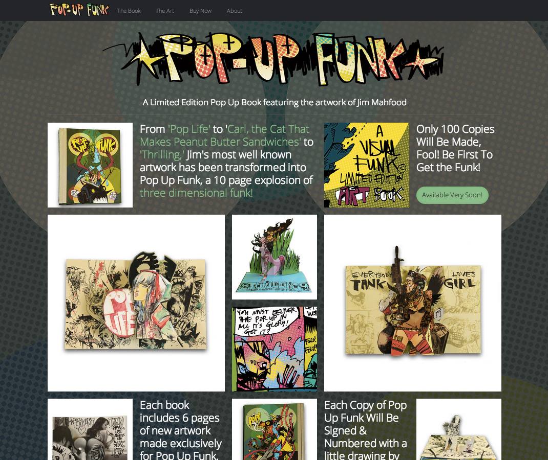 A website was created for the book at www.PopUpFunk.com