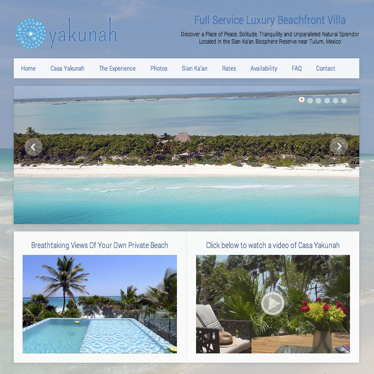 Read more about the article Casa Yakunah / Tulum House Website Redesign